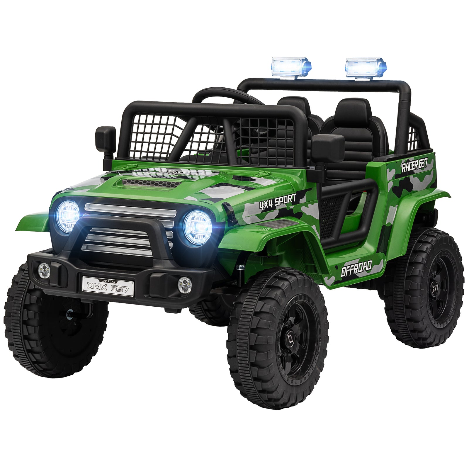 Kids Ride On Car, 12v Electric Truck W/ Suspension | Green