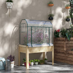 Wood Planter With Greenhouse Cover & Bed Liner
