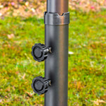 4.6m Double-sided Sun Umbrella W/ Base | Dark Green