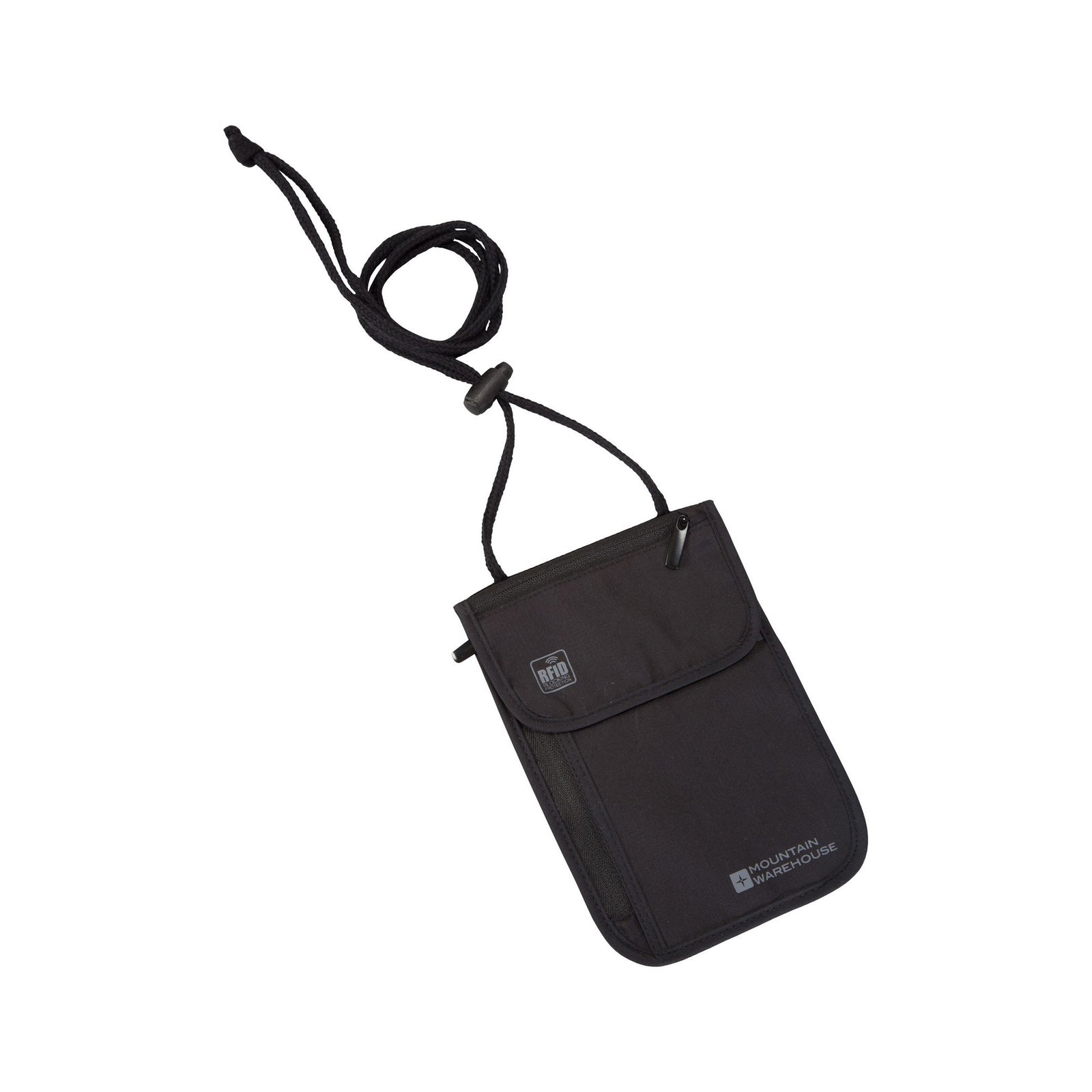 Logo Rfid Blocking Neck Pouch | One Size | Black