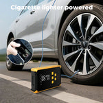 Car Tyre Inflator Electric Air Compressor Pump 12v 150psi With Led Light | Yellow