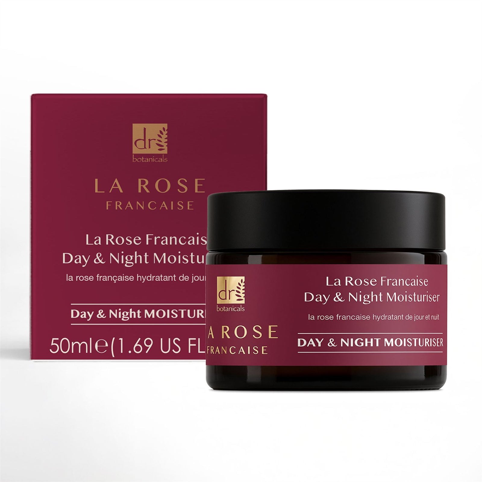 La Rose Francaise Anti-ageing Duo Day & Night Moisturiser 50ml For Hydration And Soothing