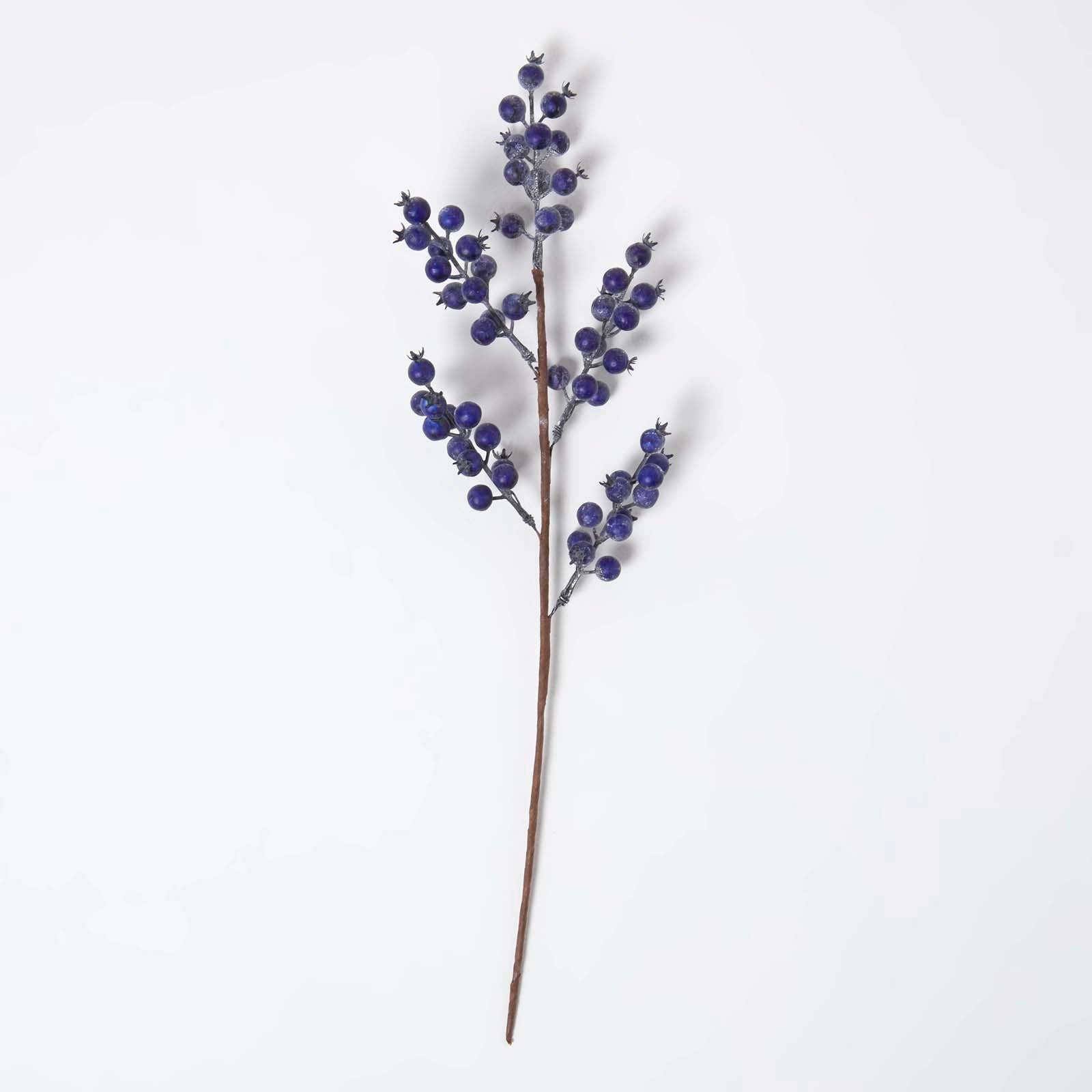 Artificial Small Blueberry Stem, 58 Cm