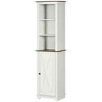 Tall Bathroom Cabinet Storage Cupboard With Door, Adjustable