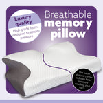 Luxury Orthopedic Memory Foam Cervical Neck Support Pillow 64x42x12.5cm, Side Sleeper Pillow For Back & Stomach Sleepers