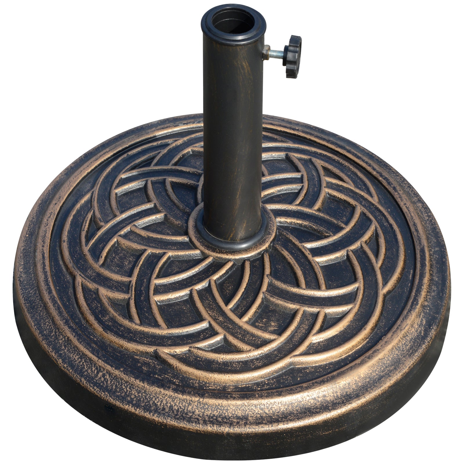 Heavy Duty Round Parasol Base, Bronze