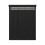 5.31ftx 8.46ft Metal Garden Storage Shed Skylight Roof Shed, Flat Roof Storage