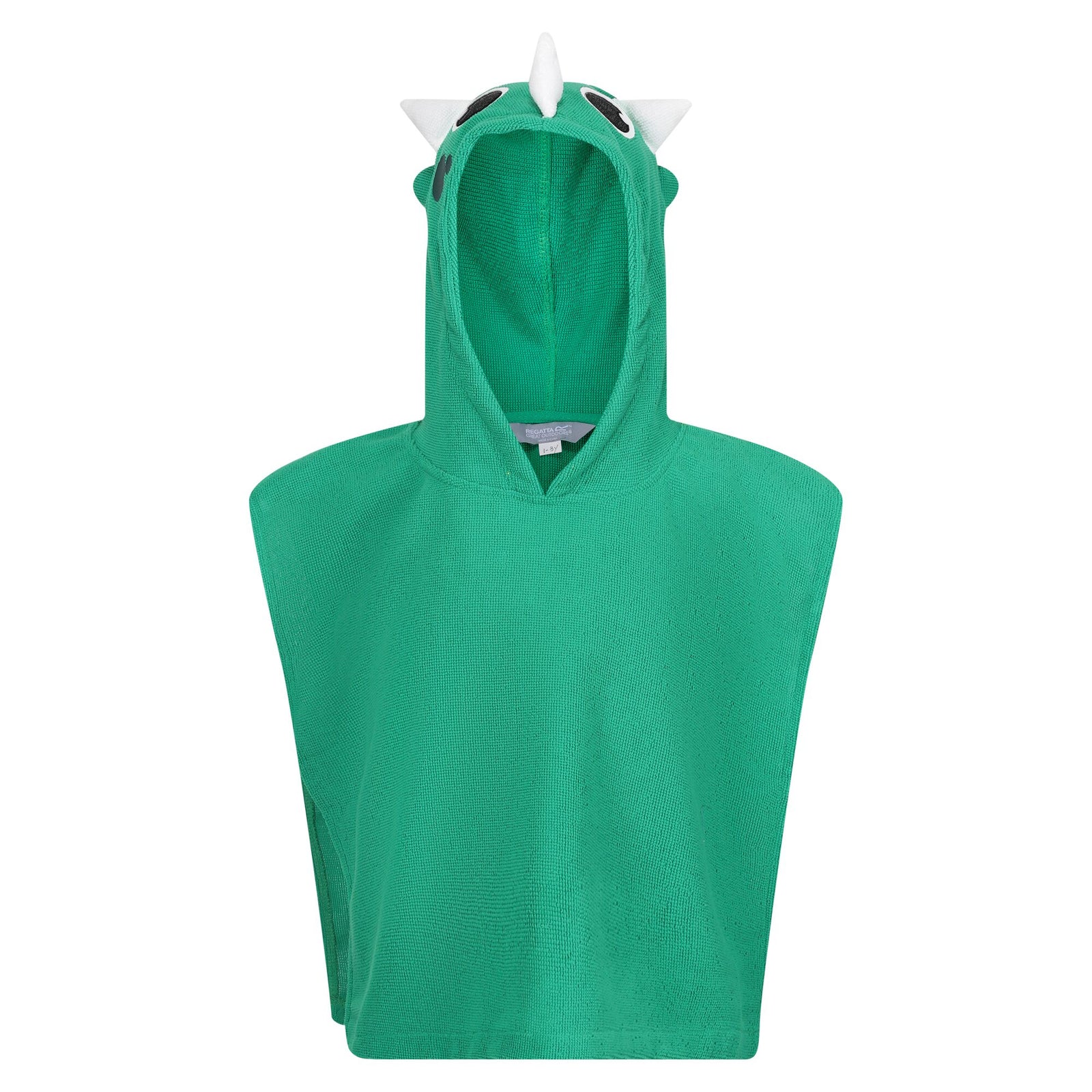 Childrens/kids Stompy The Dinosaur Hooded Towel | 1-3 Years | Green