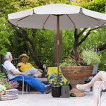 Garden Parasol Patio Umbrella With Ruffles | Cream