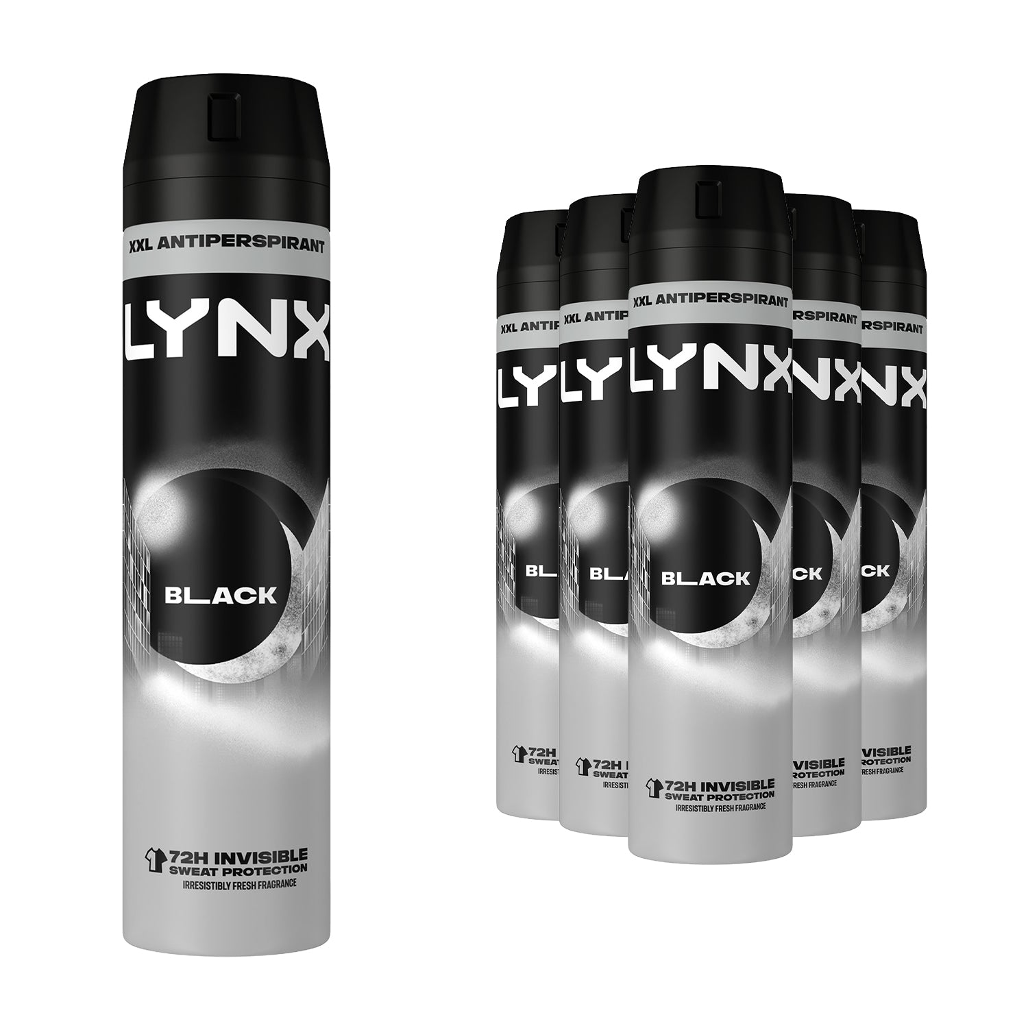 Xxl Black 72h Sweat Protection Anti-perspirant Deodorant, 6x250ml