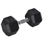 15kg Hex Rubber Dumbbell For Home Exercise | Black