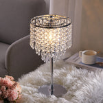 Small Crystal Table Lamp With Round Base