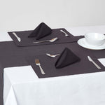Cotton Plain Table Runner | Black