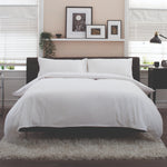 Boston Stripe 230 Thread Count 100% Cotton Duvet Cover Set | Single | White