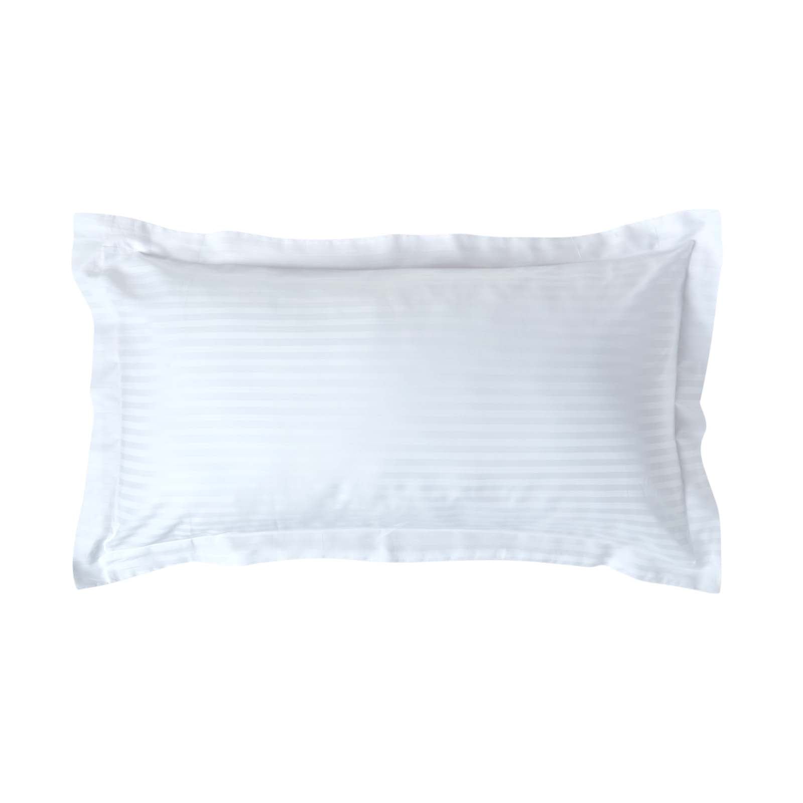 Egyptian Cotton Satin Stripe Oxford Pillowcase 330 Tc | King Pillow Case | White
