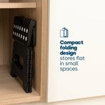 Compact Folding Step Stool With Non-slip Surface | Black