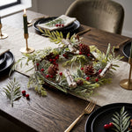 HOMESCAPES Artificial Wreath With Berries And Pinecones, 18 Inches