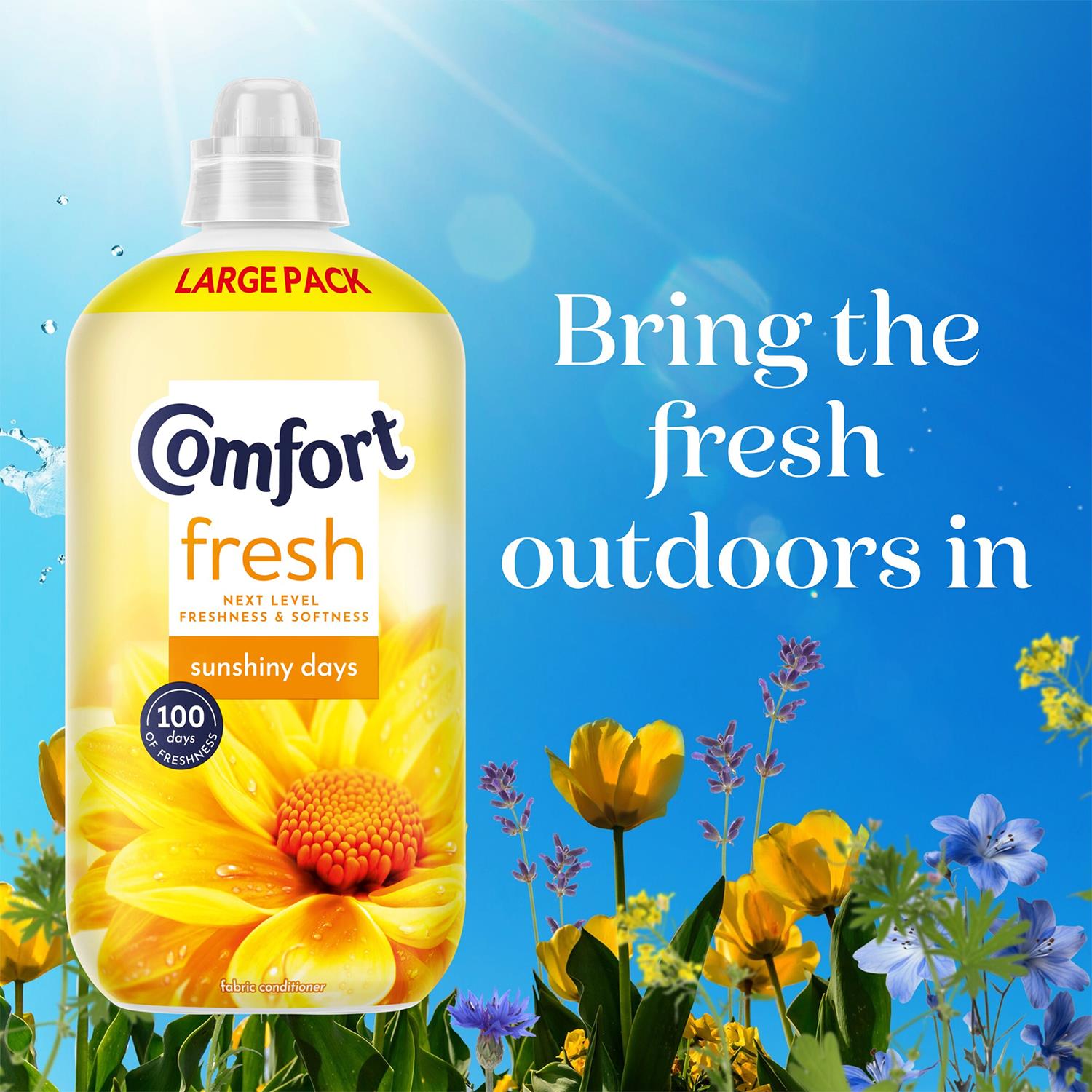 Fresh Sunshiny Days Liquid Fabric Conditioner 52 Washes 1.56l, 6 Pack