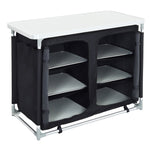 Living and Home Camping Kitchen Table Portable Cabinet Kitchen Storage Black