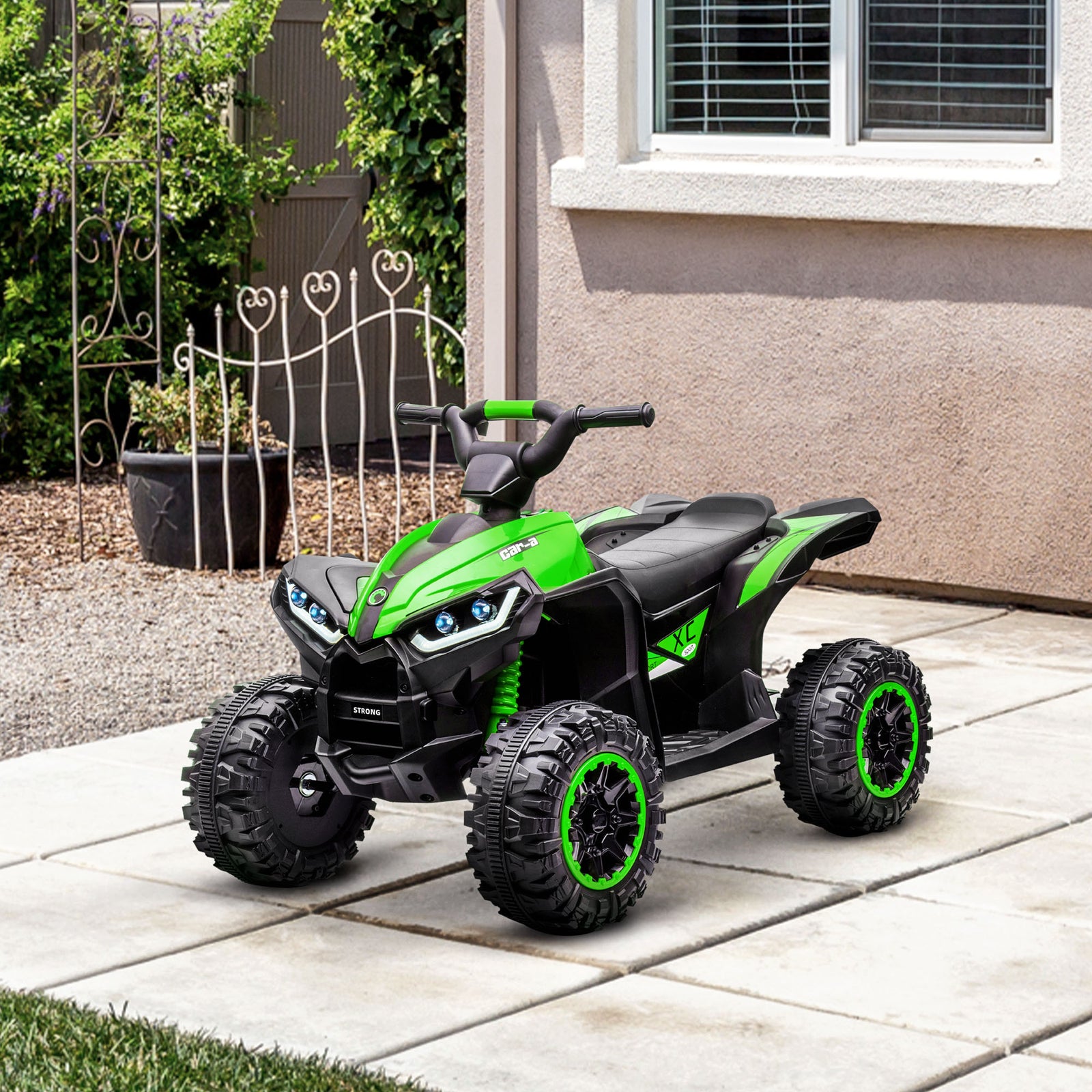 12v Electric Quad Bikes For Kids Ride On Car Atv Toy For 3-5 Years | Green