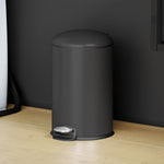 Bathroom Bin 5l Pedal Soft-close Bucket Matt Black, Essentials Collection