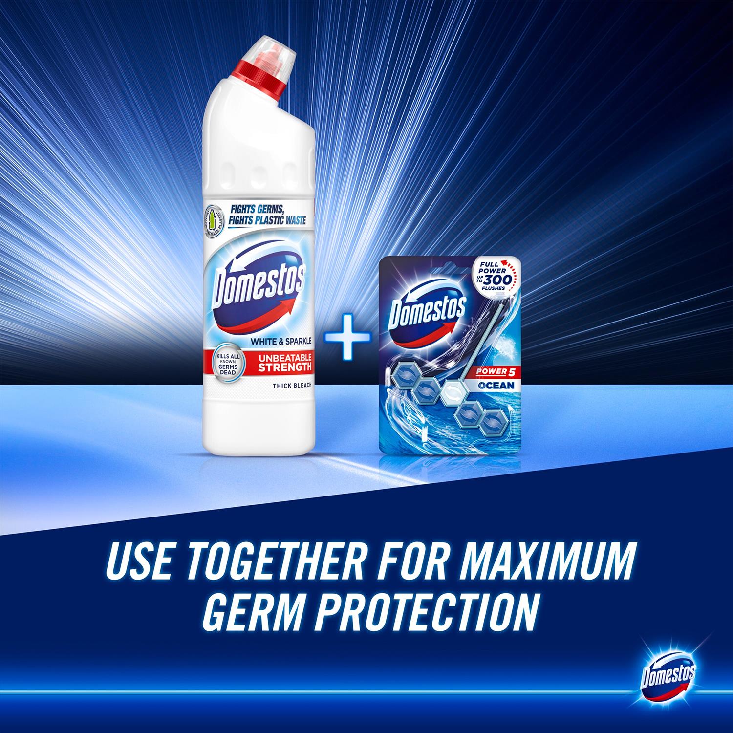 Thick Bleach White & Sparkle Disinfectant Multi-purpose Cleaner,6x750ml