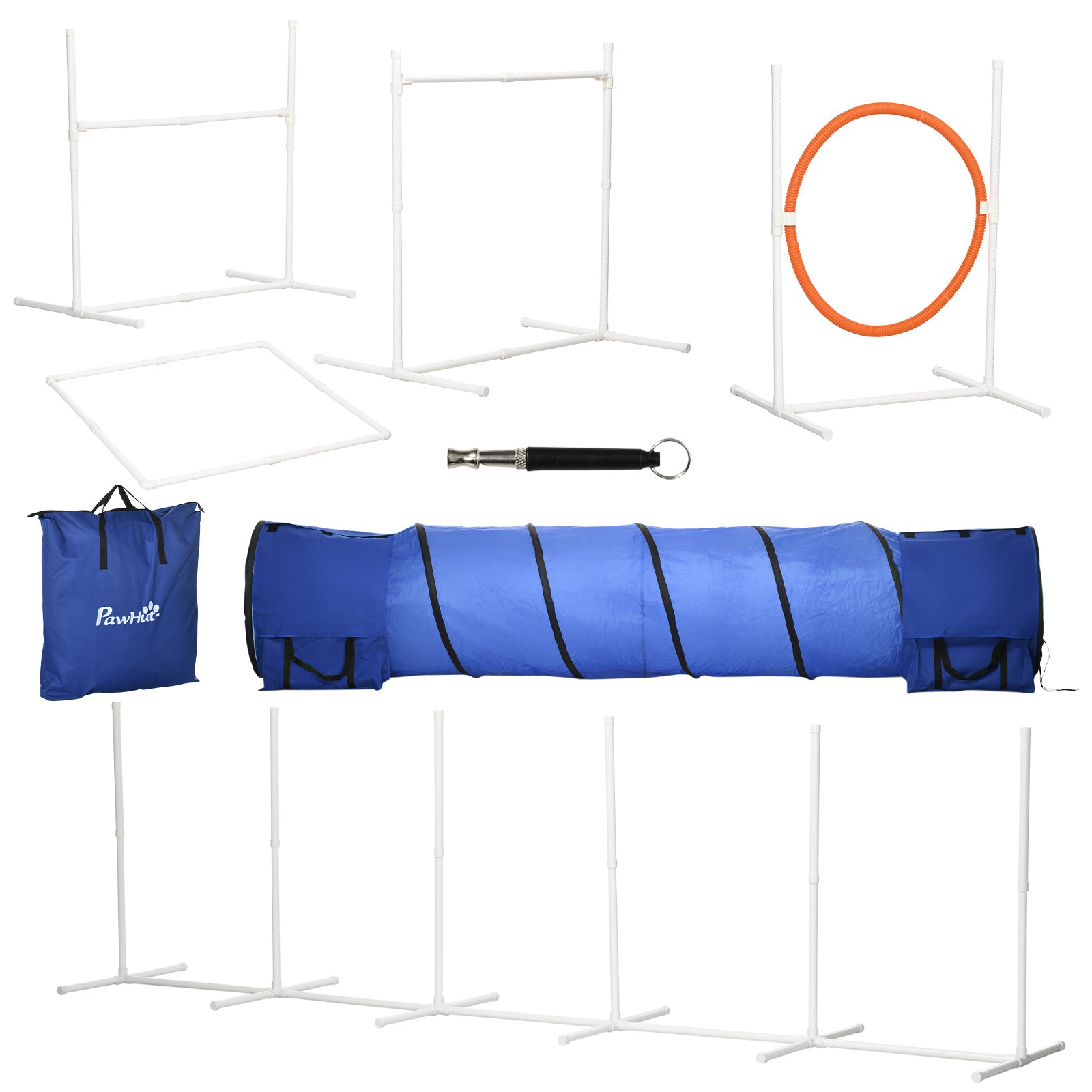Six-piece Dog Agility Equipment Set W/ Carry Bag