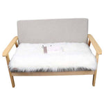 Rectangular Fluffy Shaggy Area Rug White Super Soft Plush Carpet For Bedroom | Small | White