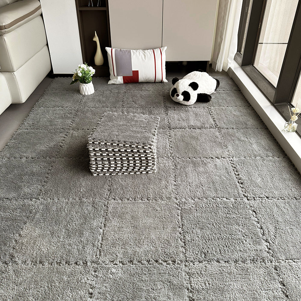 12pcs Interlocking Foam Play Mats For Kids – Soft, 30cm X 30cm Puzzle Floor Tiles | Grey