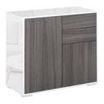 Side Cabinet With 2 Door Cabinet And 2 Drawer Home Office | One Size | Gray