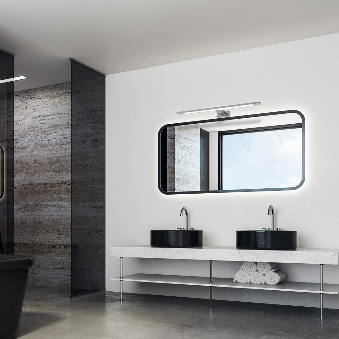 Shine Chrome Led 12w Wall Lamp Stylish Polished Chrome Light With Ip44 Rating Perfect For Mounting Above A Bathroom Mirror