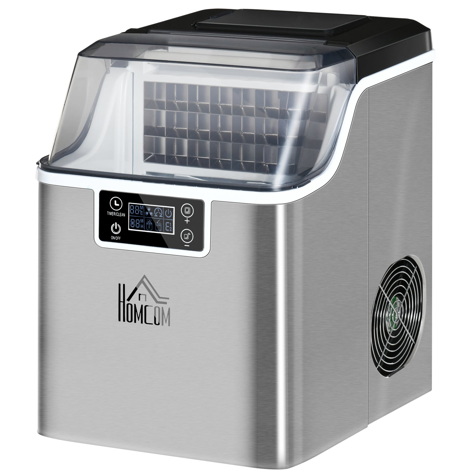 Ice Maker Machine Counter Top Ice Cube Maker 20kg In 24 Hrs | One Size | Silver