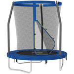 Steel Frame Trampoline With Enclosure Net And Edge Cover | Medium | Blue