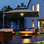 3x3m Aluminum Canopy W/ Adjustable Pole, Dark Grey
