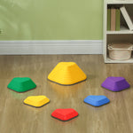 6pcs Kids Stepping Stones, Non-slip Stackable River Stones | Multi Colour