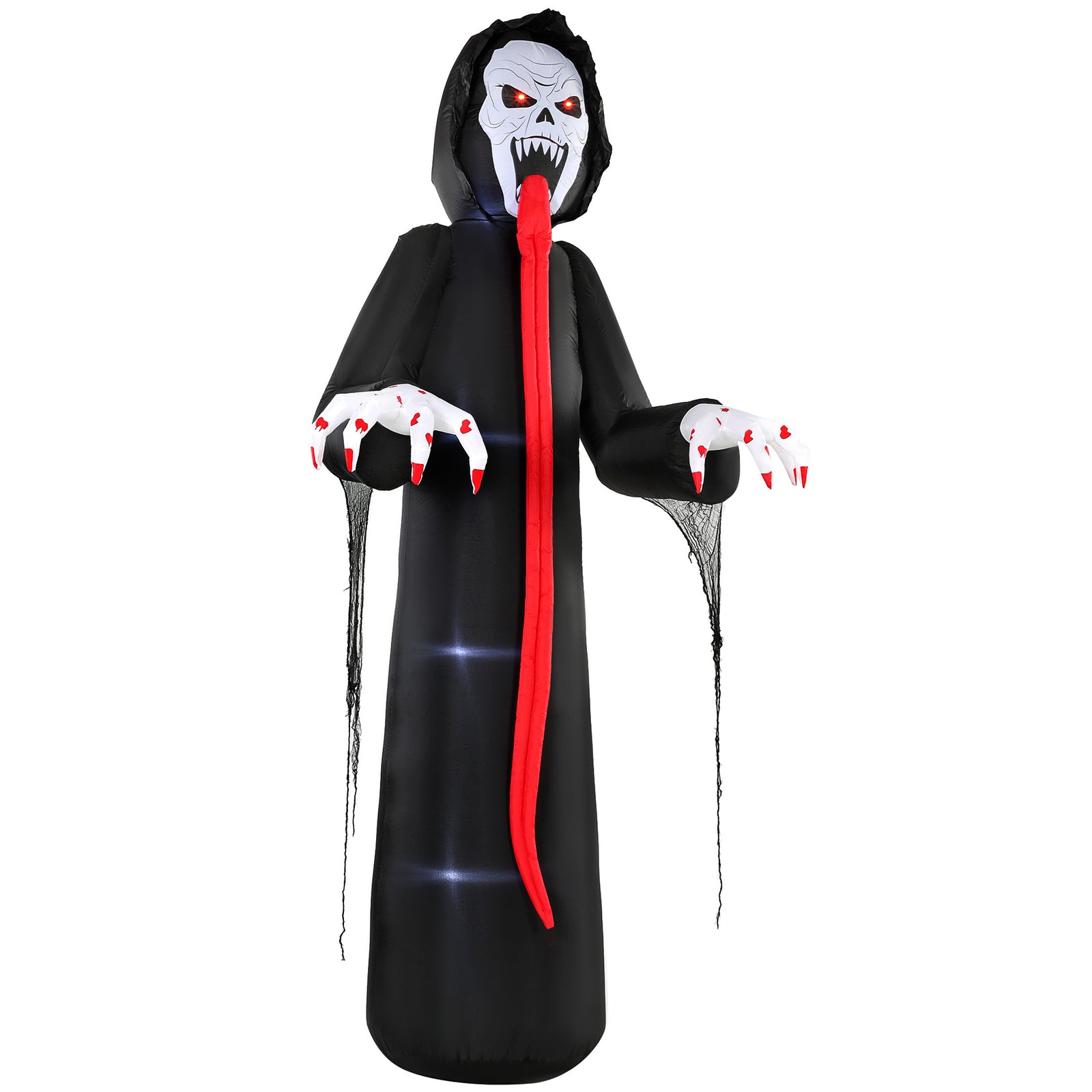 Outsunny 10 Ft Halloween Inflatable Skeleton With Built-in Led Lights