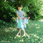 Wooden Children's Pretend Play Clothes Airer