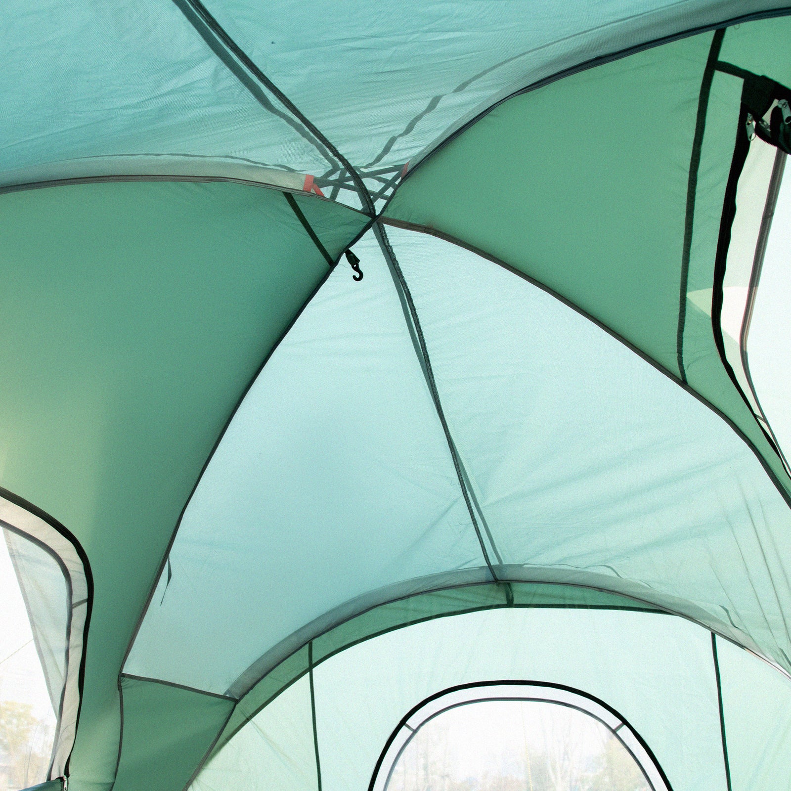 Outdoor Camping Tent For 5-6 W/ Bag, Fiberglass, Steel Frame | Green