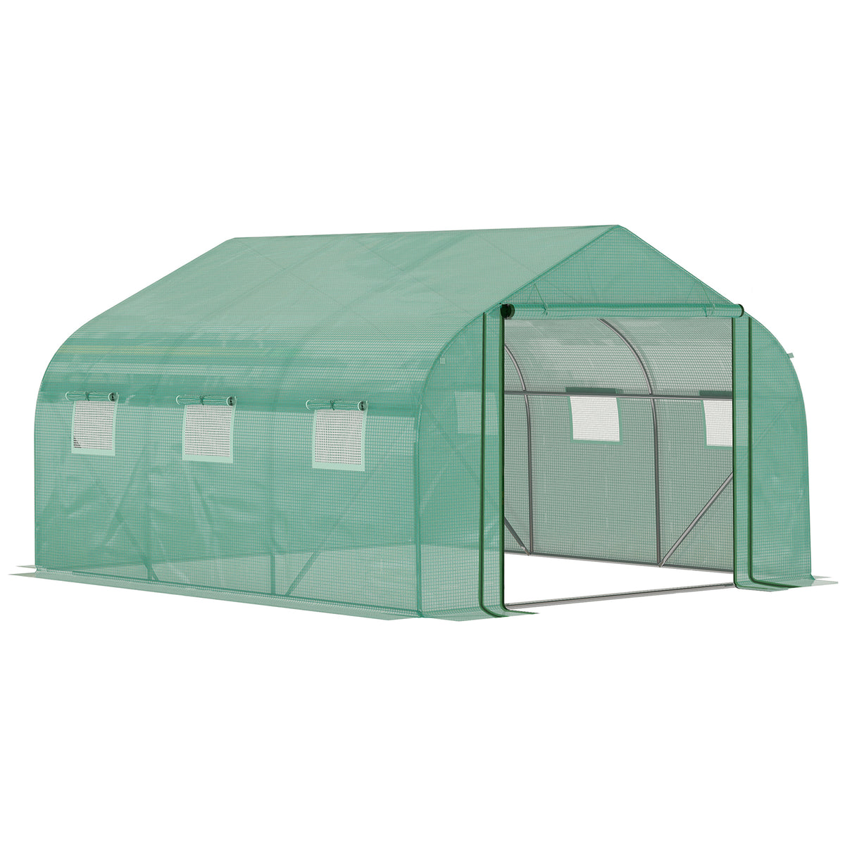 3.5x3x2m Tunnel Greenhouse W/ Roll Up Door