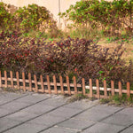 12 Wooden Picket Fences For Lawn, Brown