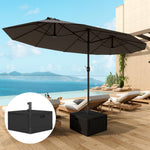 Outsunny Garden Parasol Base, Sand/water Filled Garden Umbrella Stand