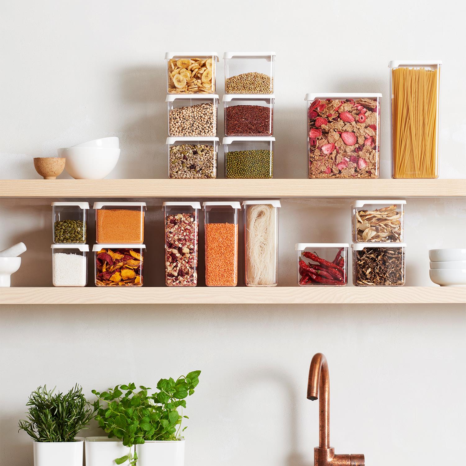 Dry Food Keeper, Bpa Free & Airtight Storage For Nuts & Seeds 0.8 L