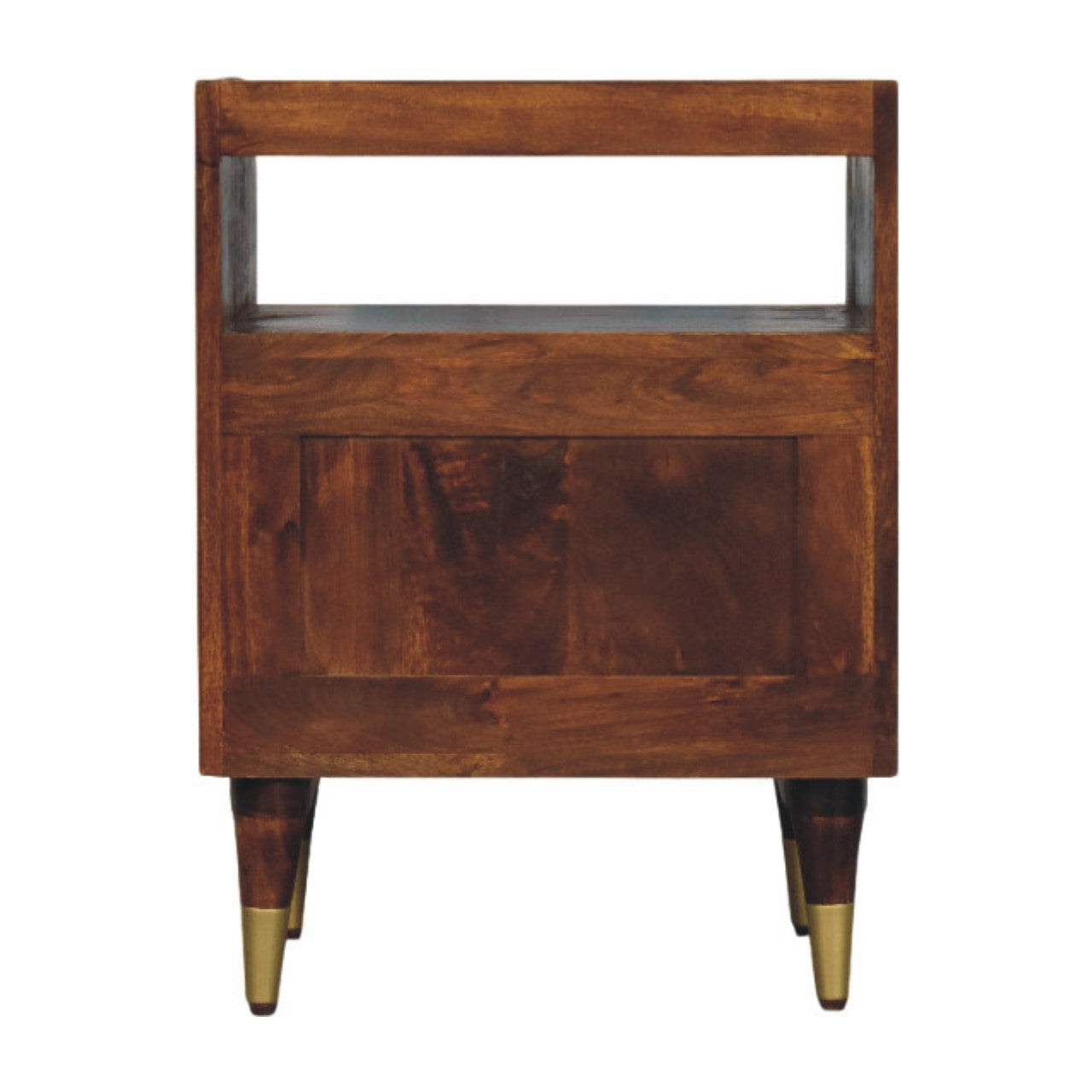 Valenza Open Frame Bedside, 2 Drawers, 1 Open Shelf, brown