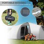 4-6 Man Tunnel Tent, Camping Tent W/ Bedroom, Living Area | Multi Colour