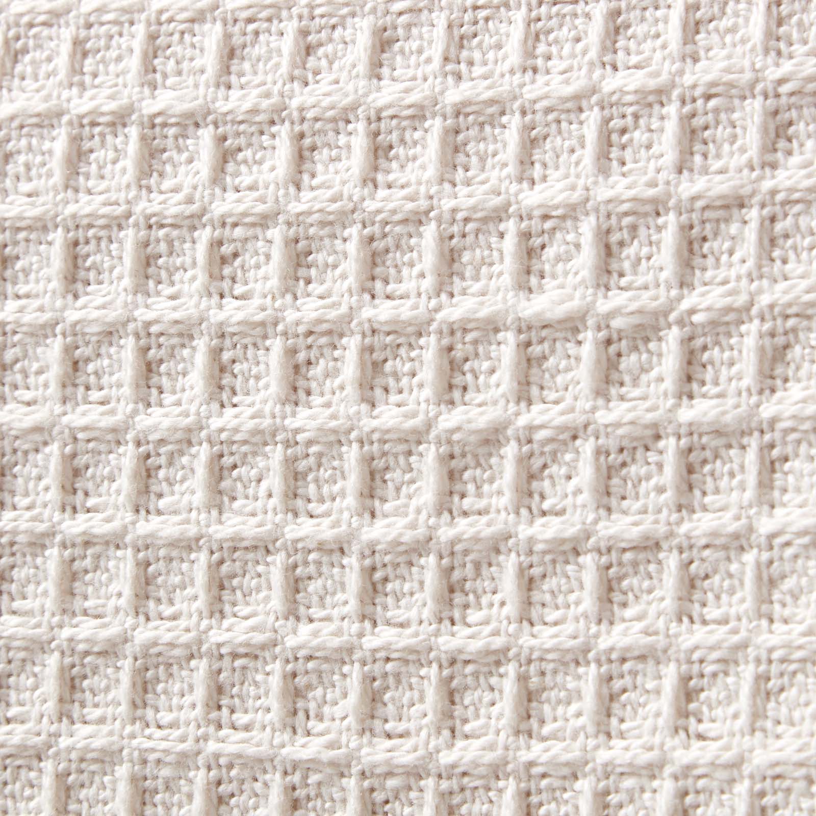 Organic Cotton Waffle Blanket/ Throw | 90cm x 112cm | Natural