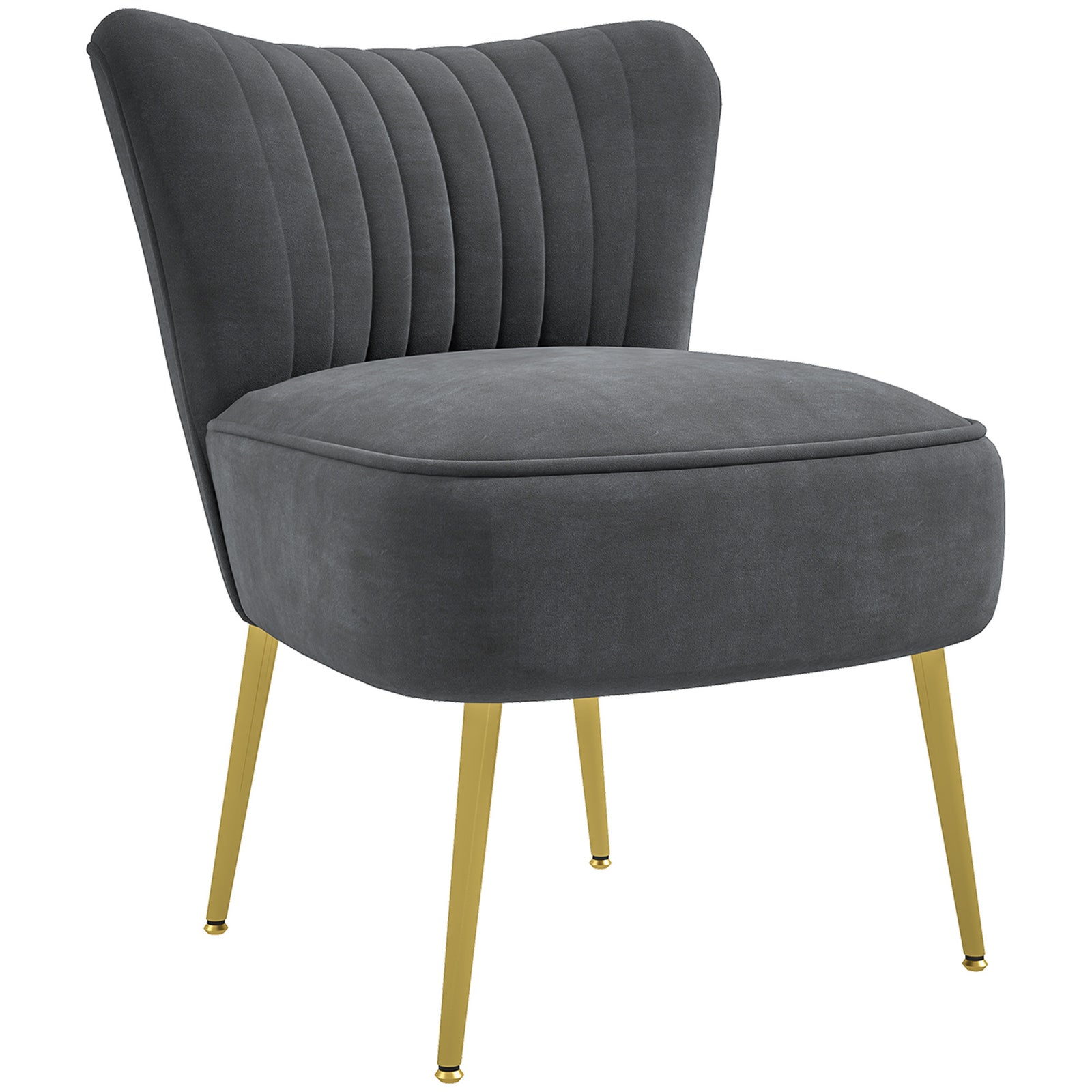 Accent Chair Wingback Armless Chair For Bedroom