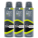 Men+care Antiperspirant Deodorant 72h Protection Sport Fresh, 3x 150ml