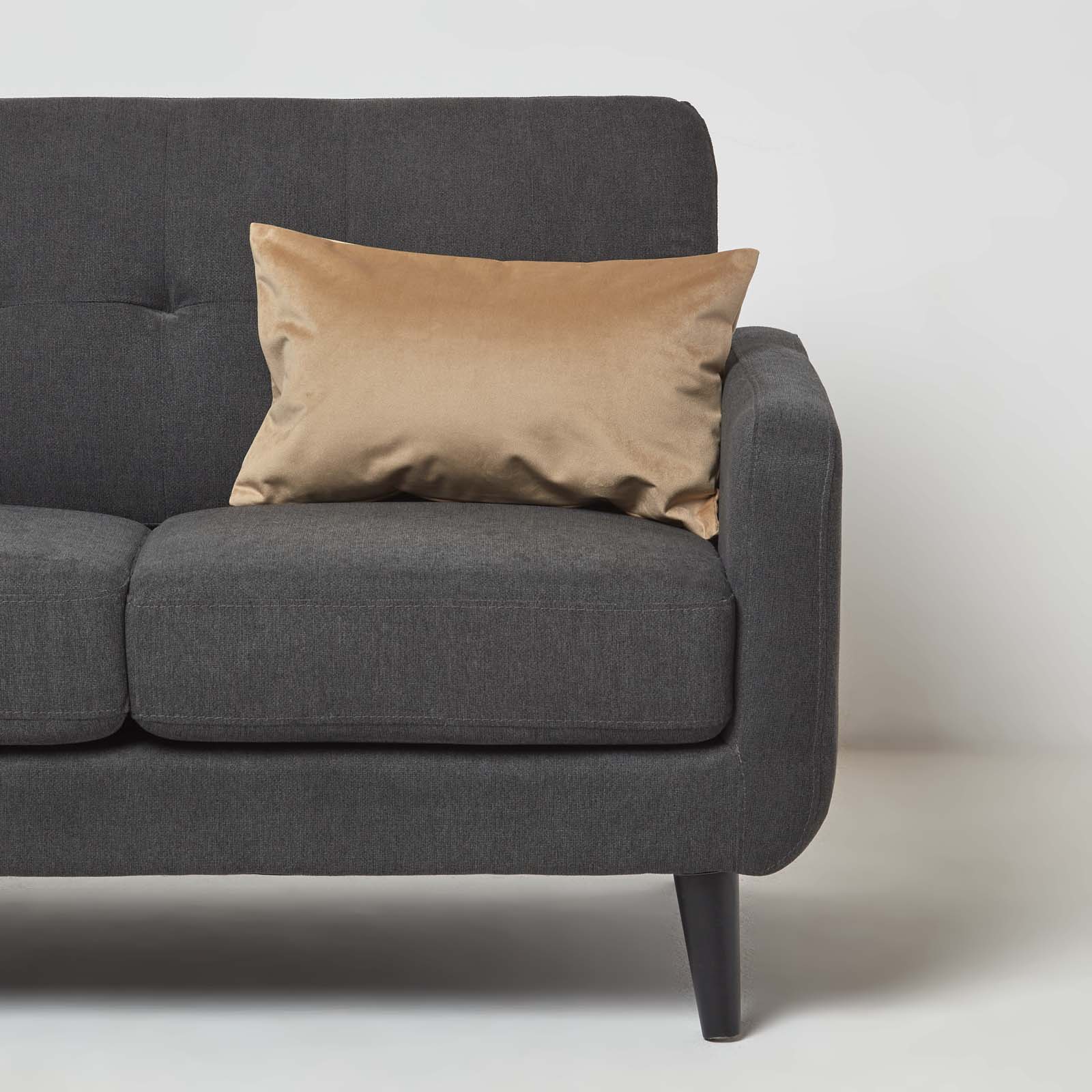 Velvet Cushion With Microfibre Insert | 30cm x 50cm | Beige