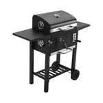 Living and Home Outdoor Charcoal Grill With Side Tables