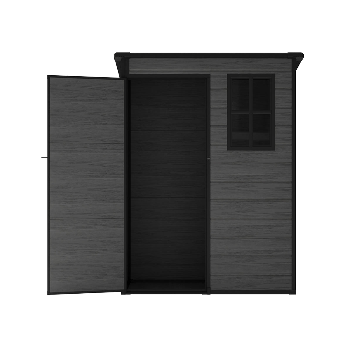 Breeins 8x4ft Apex Roof Plastic Garden Storage Shed With Lockable Door